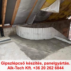 gipszlepcso-keszites-lepesenkent-ket-vegen-ivelt-17 Két végén ívelt gipszlépcső elkészítése – 17. lépés: emeleti szint betonöntés után.