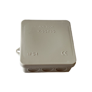 ip54-falonkivuli-kotodoboz-85x85-szurke IP54 védettségű 85x85 mm-es falonkívüli kötődoboz szürke kivitelben.